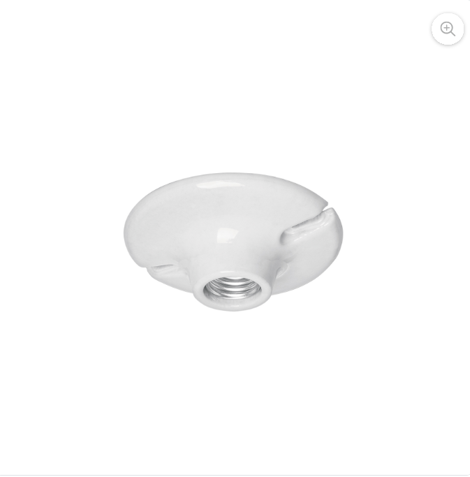 46524-PORTALÁMPARA DE PORCELANA 4-1/2" REDONDA, VOLTECK