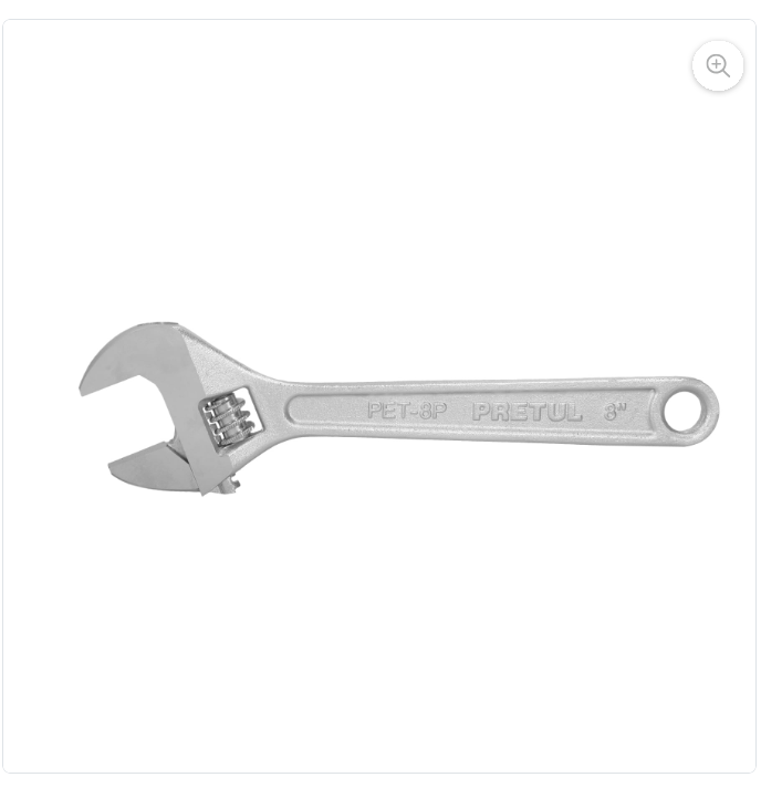 21815-LLAVE AJUSTABLE (PERICO) 8" CROMADA PRETUL