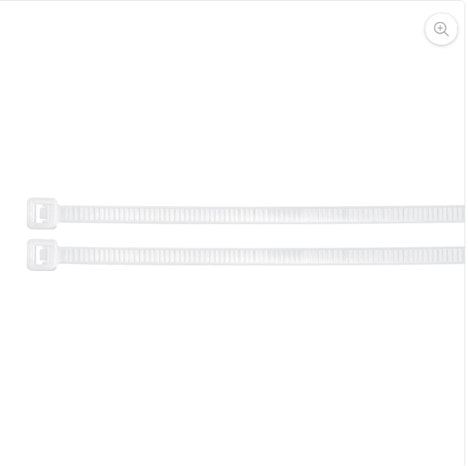 44309-BOLSA CON 25 CINCHOS PLÁSTICOS 50 LB 350X4.5 MM NATURALES